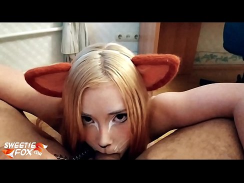 ❤️ Kitsune loro dick na kụkọba n'ọnụ ya ❌ Anal video ❤